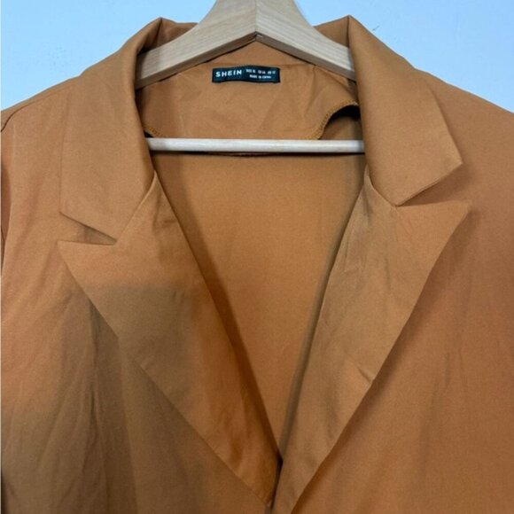 SHEIN Rust Brown Open Front Blazer – Size XL - Picture 5 of 6